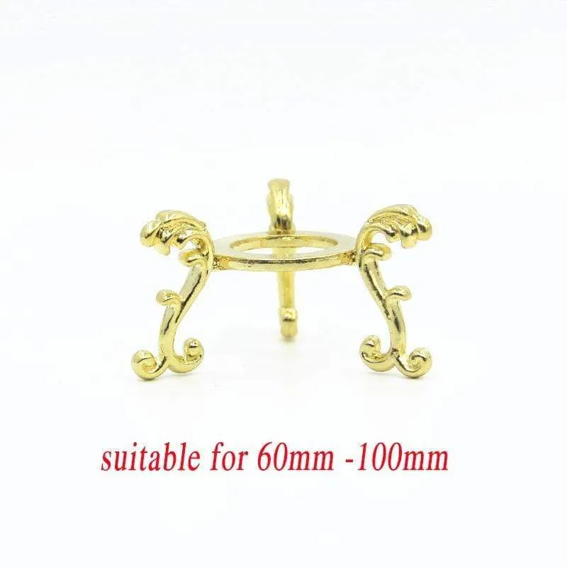 1pcs Ball Stand Metal Gold-plated Display Holder Rack Support Base For Soccer Volleyball Basketball Football Home Decor Ornament