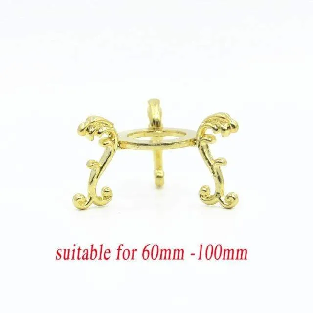 1pcs Ball Stand Metal Gold-plated Display Holder Rack Support Base For Soccer Volleyball Basketball Football Home Decor Ornament