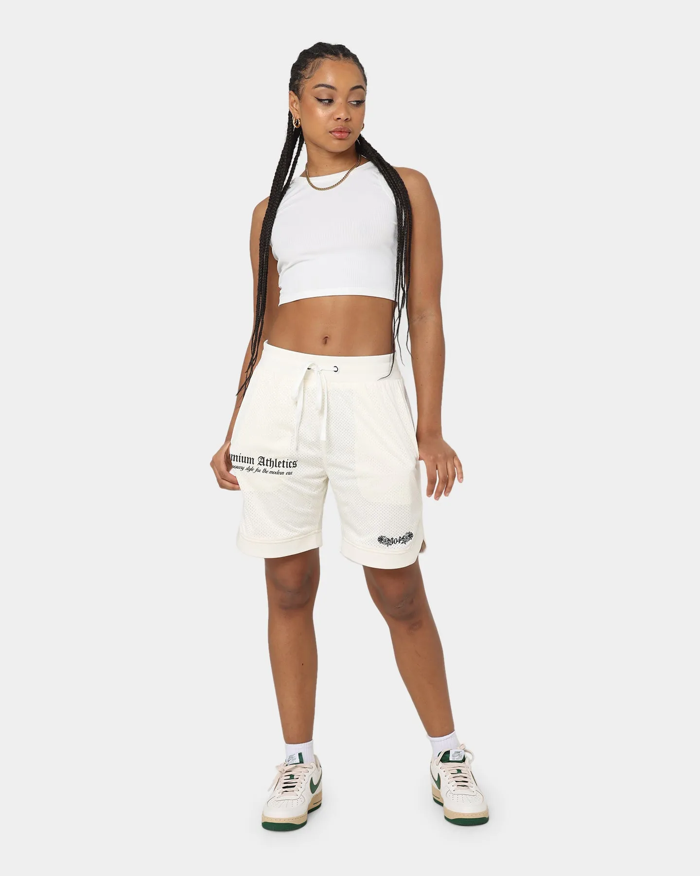 404 Premium Athletics Basketball Shorts Off White