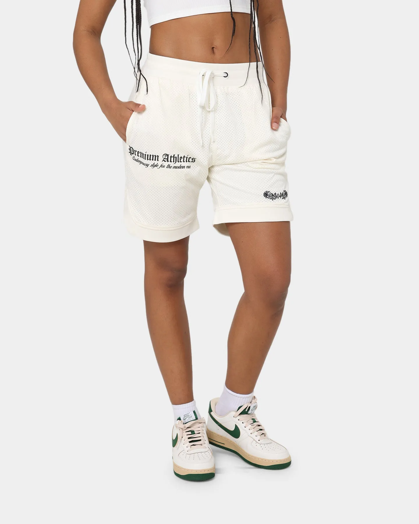 404 Premium Athletics Basketball Shorts Off White