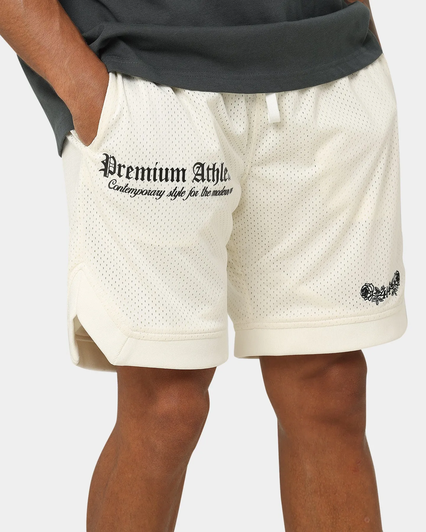 404 Premium Athletics Basketball Shorts Off White