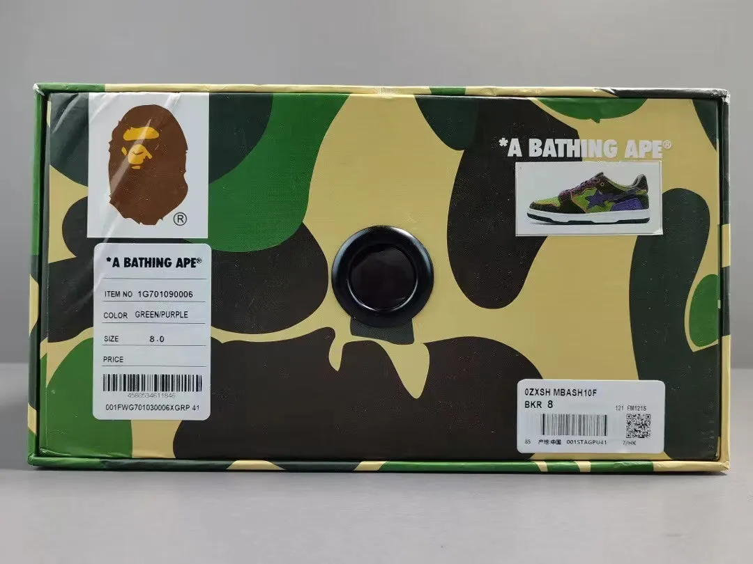 A Bathing Ape Bape SK8 Sta 'Green Dark Purple'