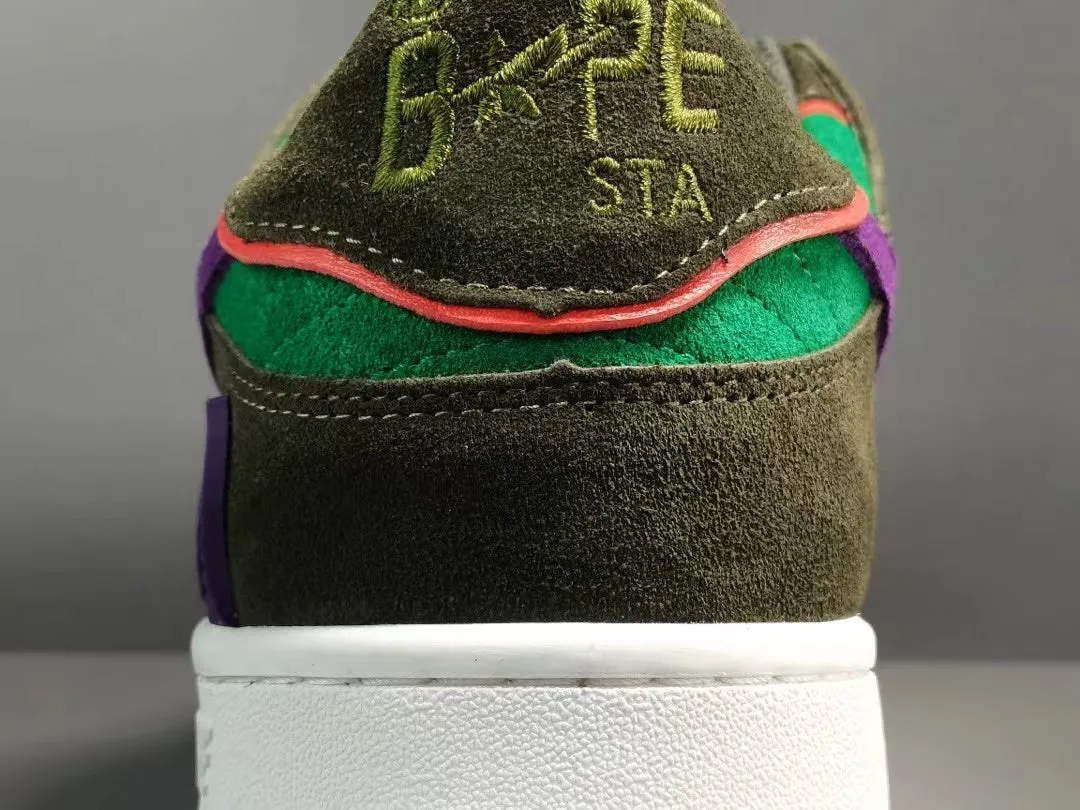 A Bathing Ape Bape SK8 Sta 'Green Dark Purple'