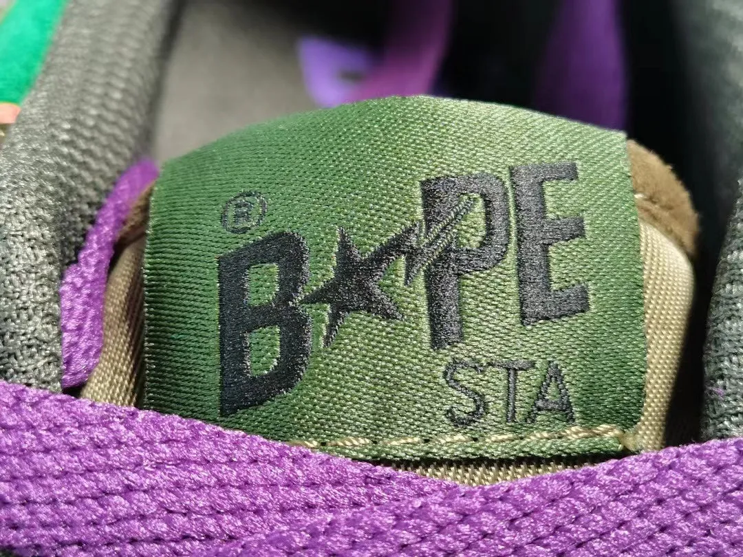 A Bathing Ape Bape SK8 Sta 'Green Dark Purple'