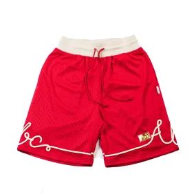 Abc. 123. Soutache Basketball Shorts (Garnet Red)