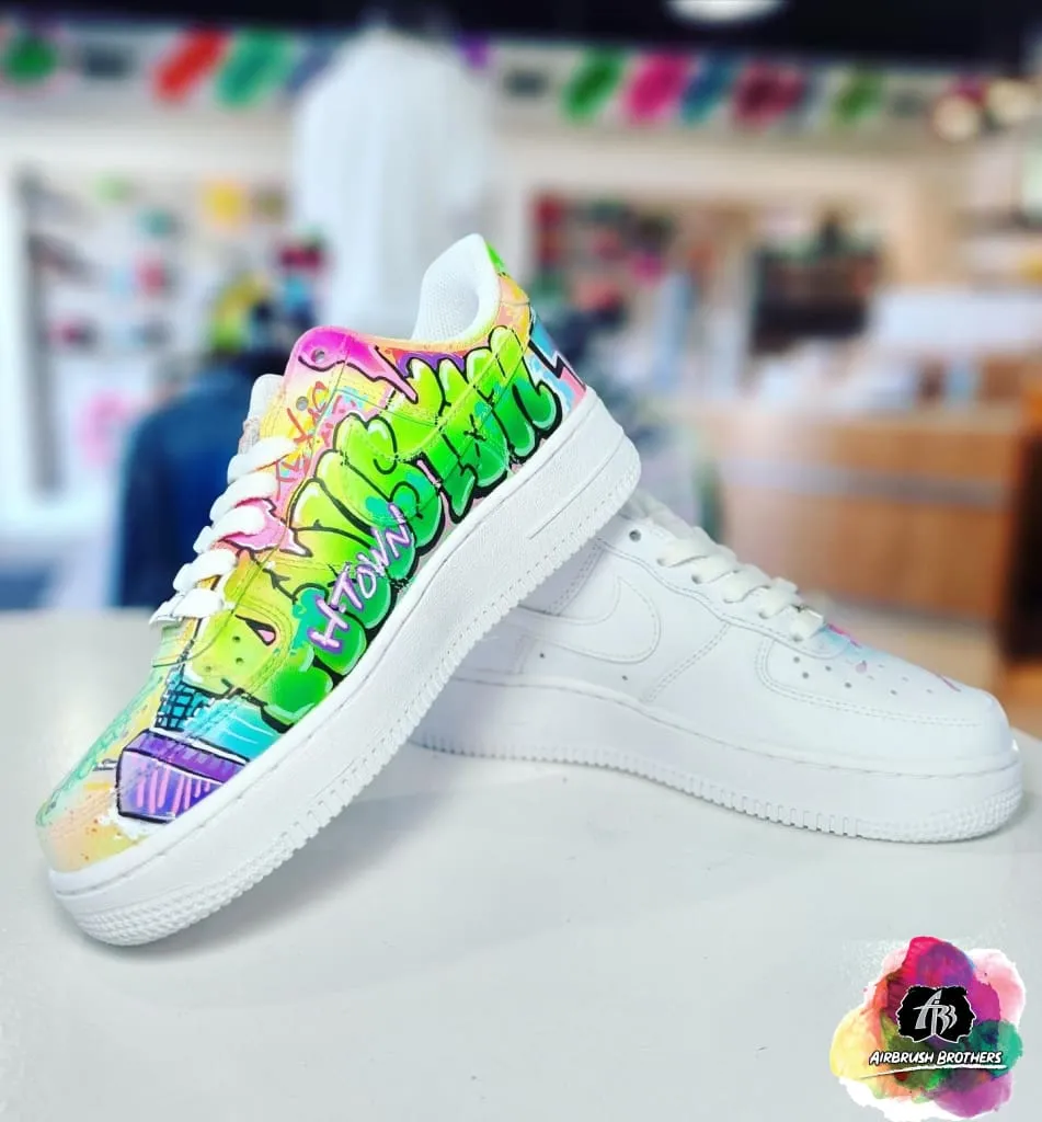 Airbrush Custom H-Town Shoe Design