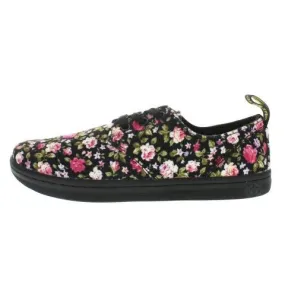 ALDGATE BLACK ROSE CANVAS SHOE