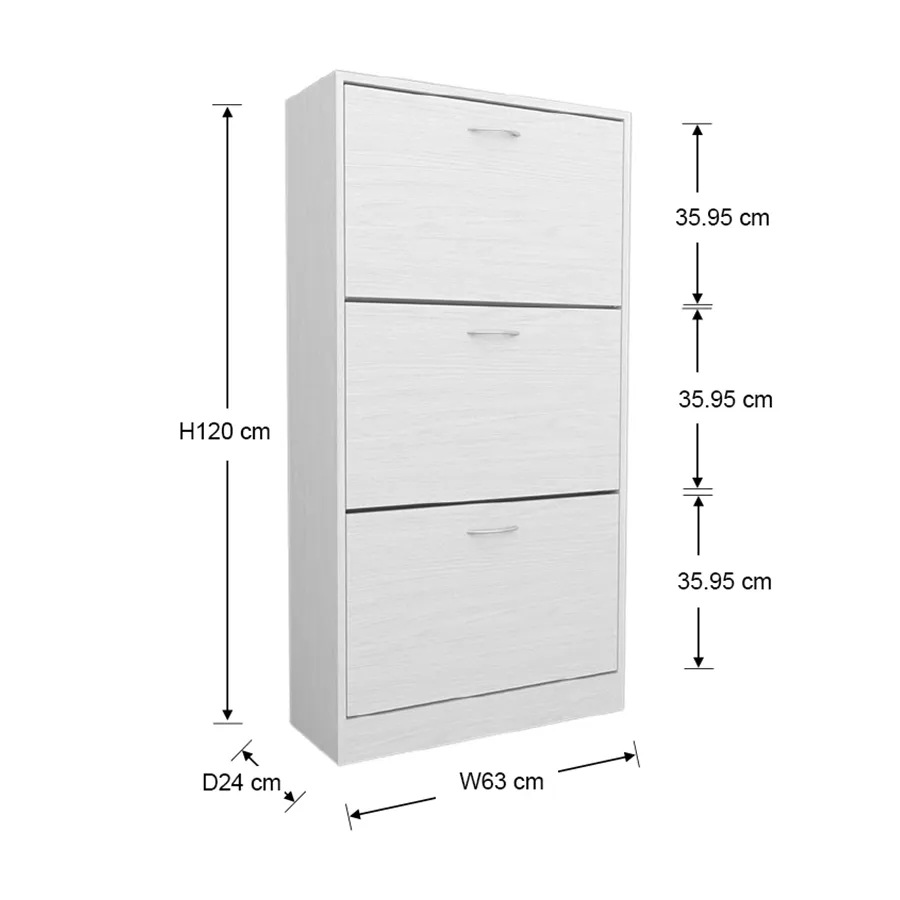 Alice 3 Door Shoe Cabinet