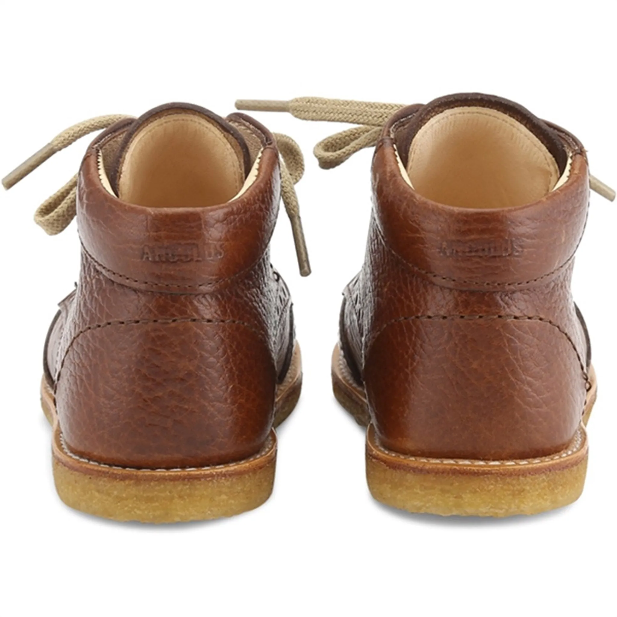 Angulus Shoe With Laces Cognac