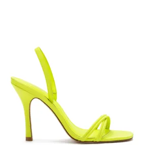 Annie Sandal In Lemon Satin