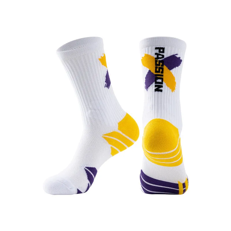 anti slip basketball socks breathable with logo