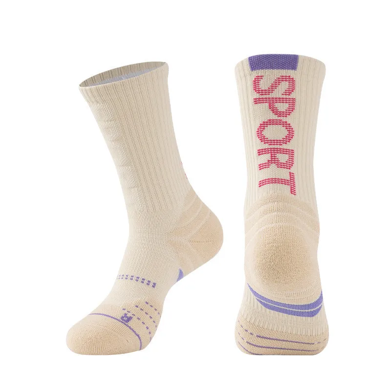 anti slip basketball socks breathable with logo