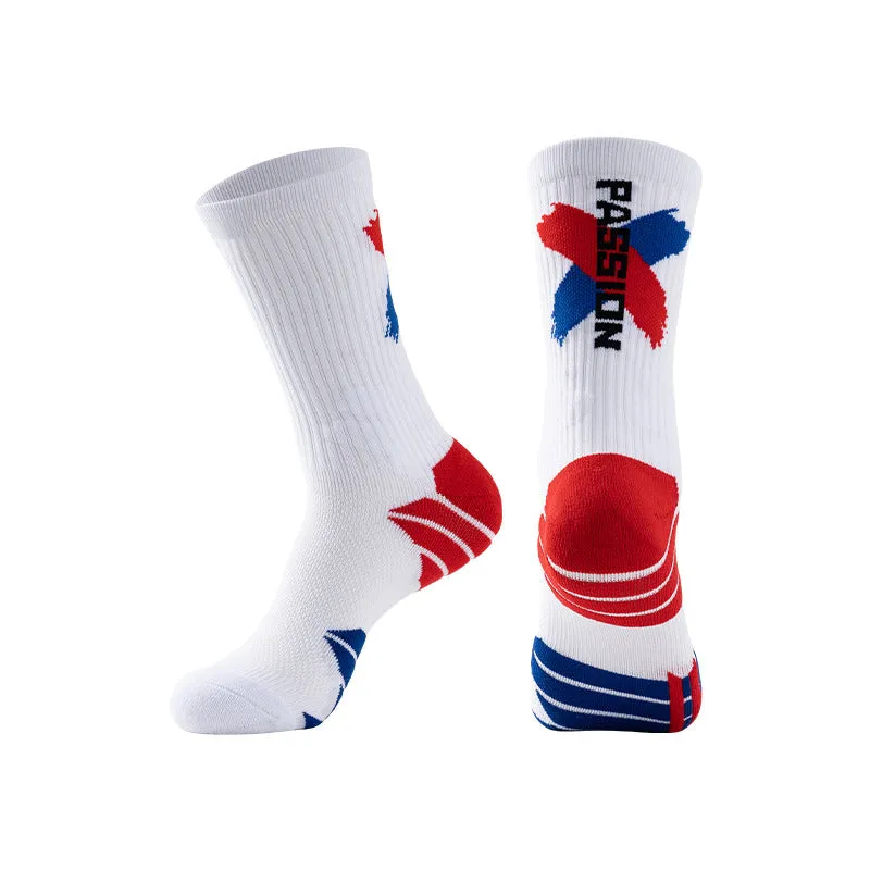 anti slip basketball socks breathable with logo