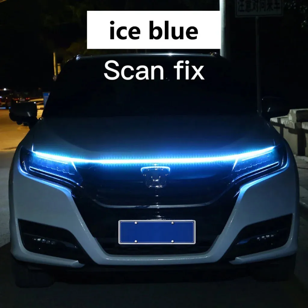 Auto LED Hood Decor Running Ambient Lights