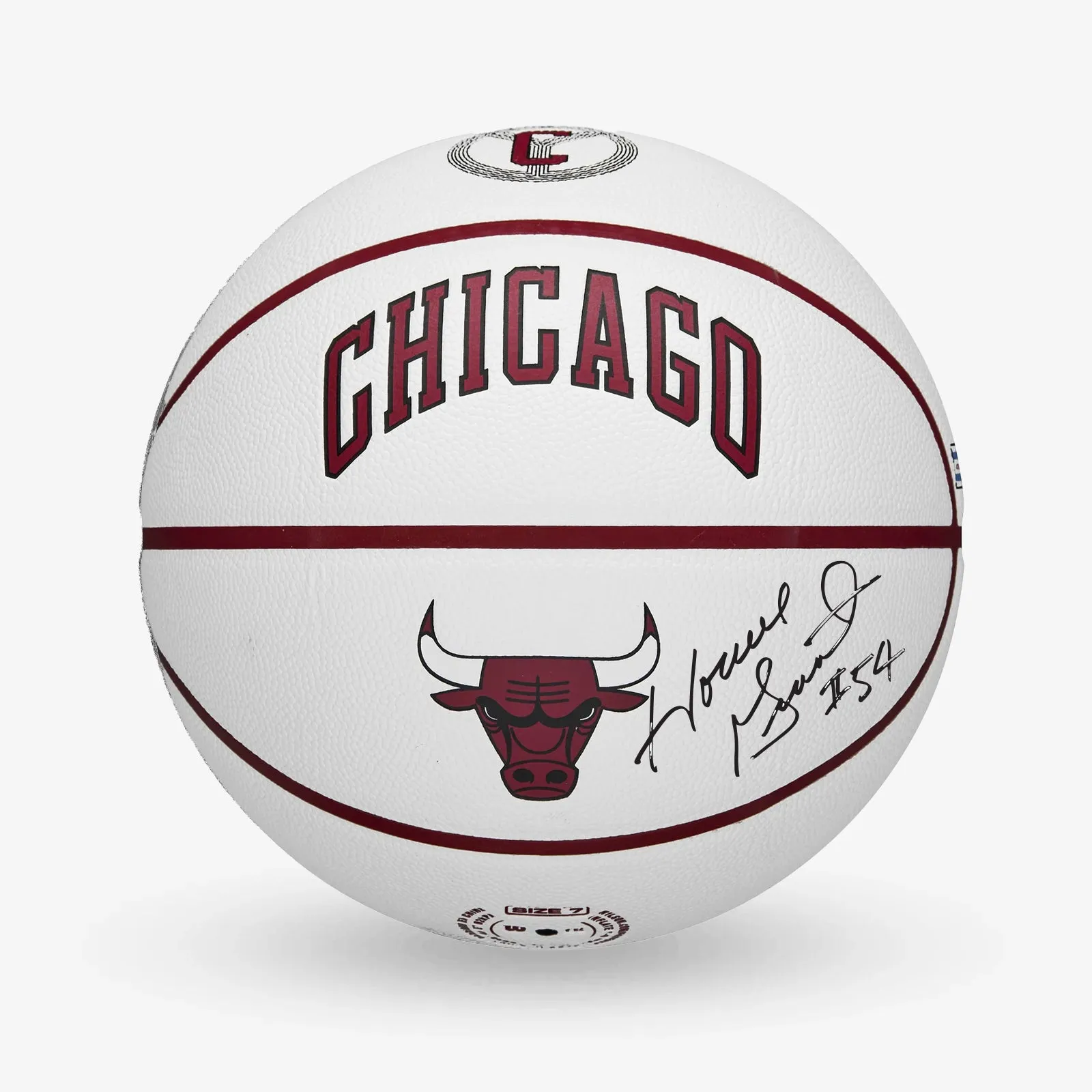 Autographed Horace Grant Chicago Bulls City Edition Basketball