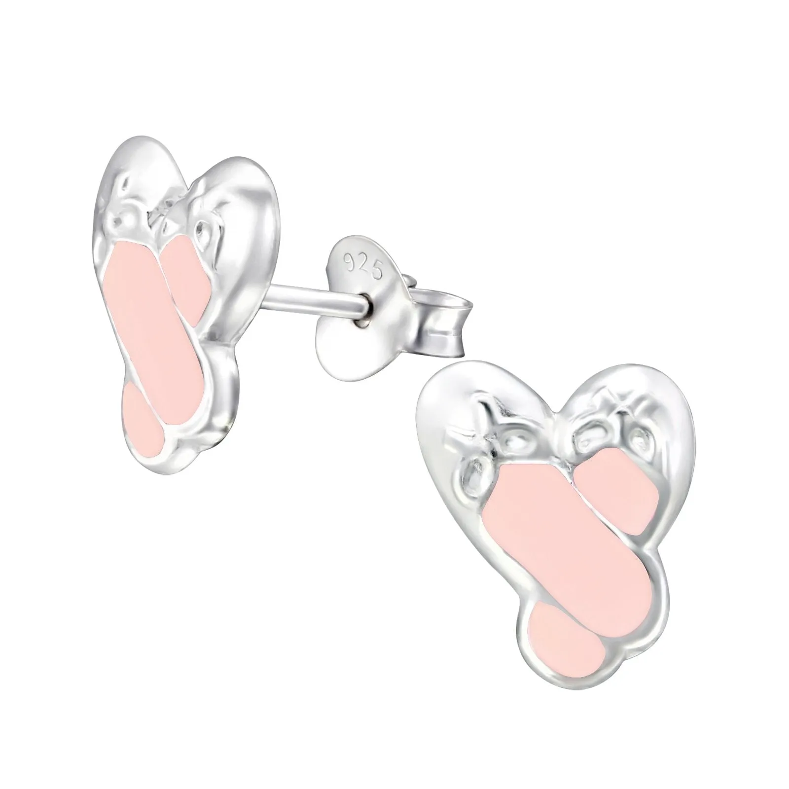 Ballet Slippers Stud Earrings in Sterling Silver