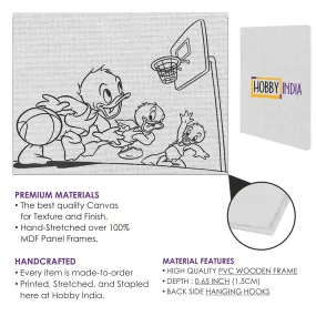 Basketball Playing Donald Duck DIY Canvas Base for Painting