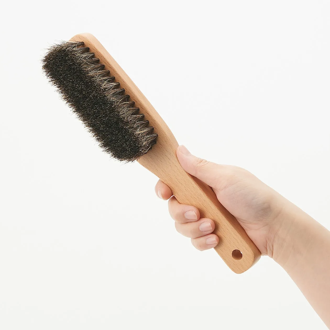 Beech Shoe Horsehair Dusting Brush