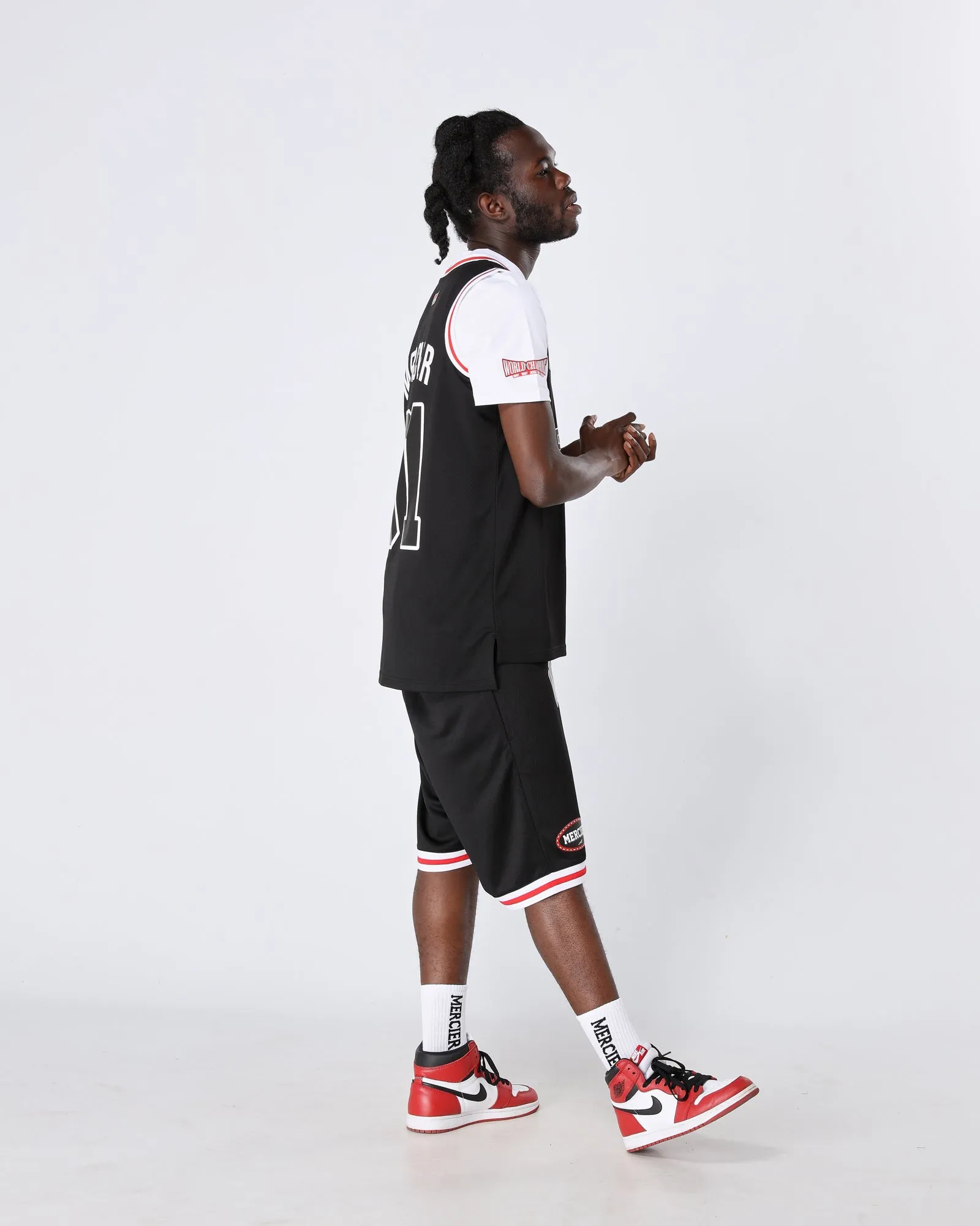 Black Red Crawford Basketball Shorts