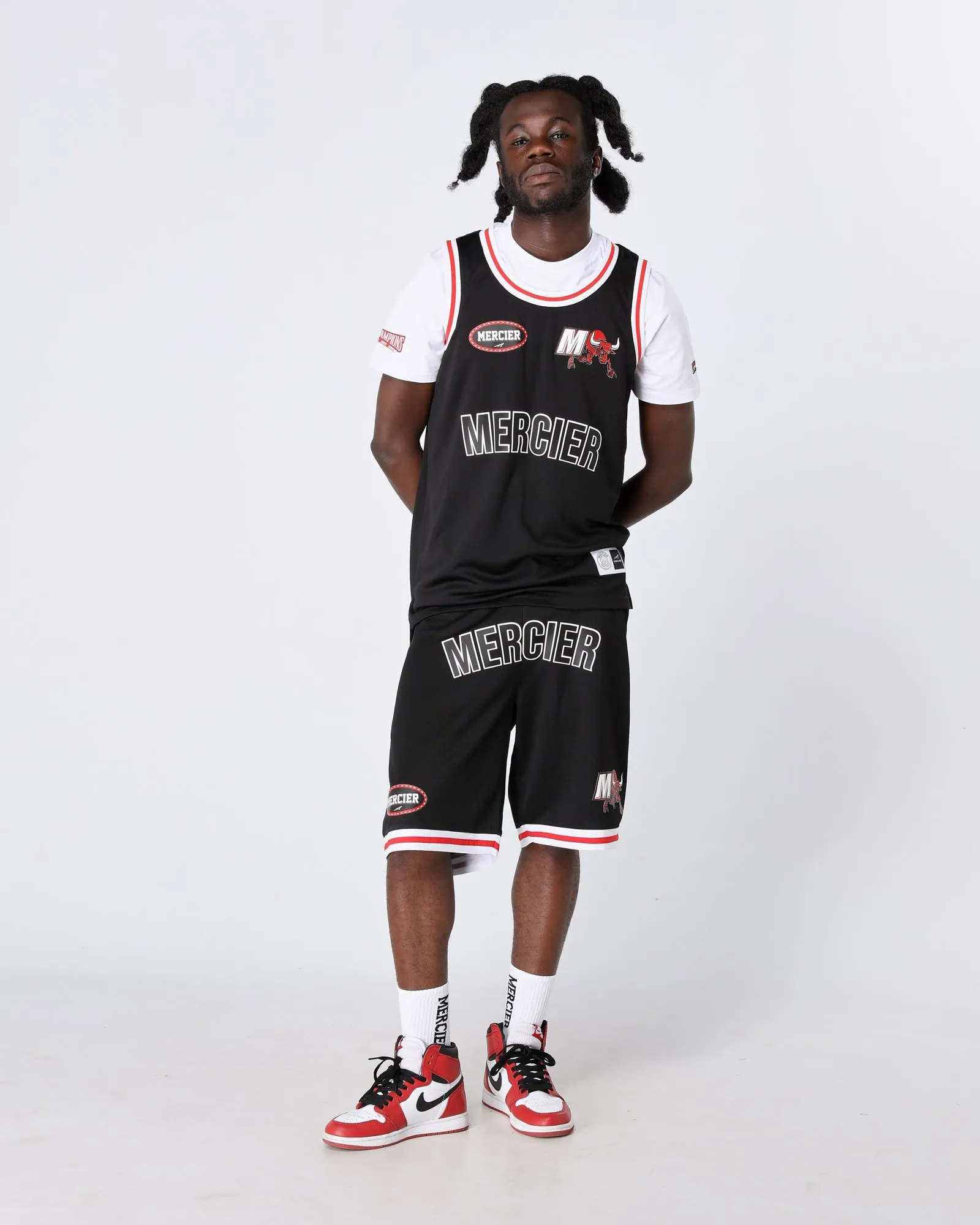 Black Red Crawford Basketball Shorts