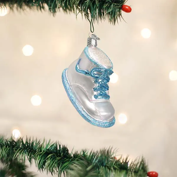 Blue Baby Shoe Ornament