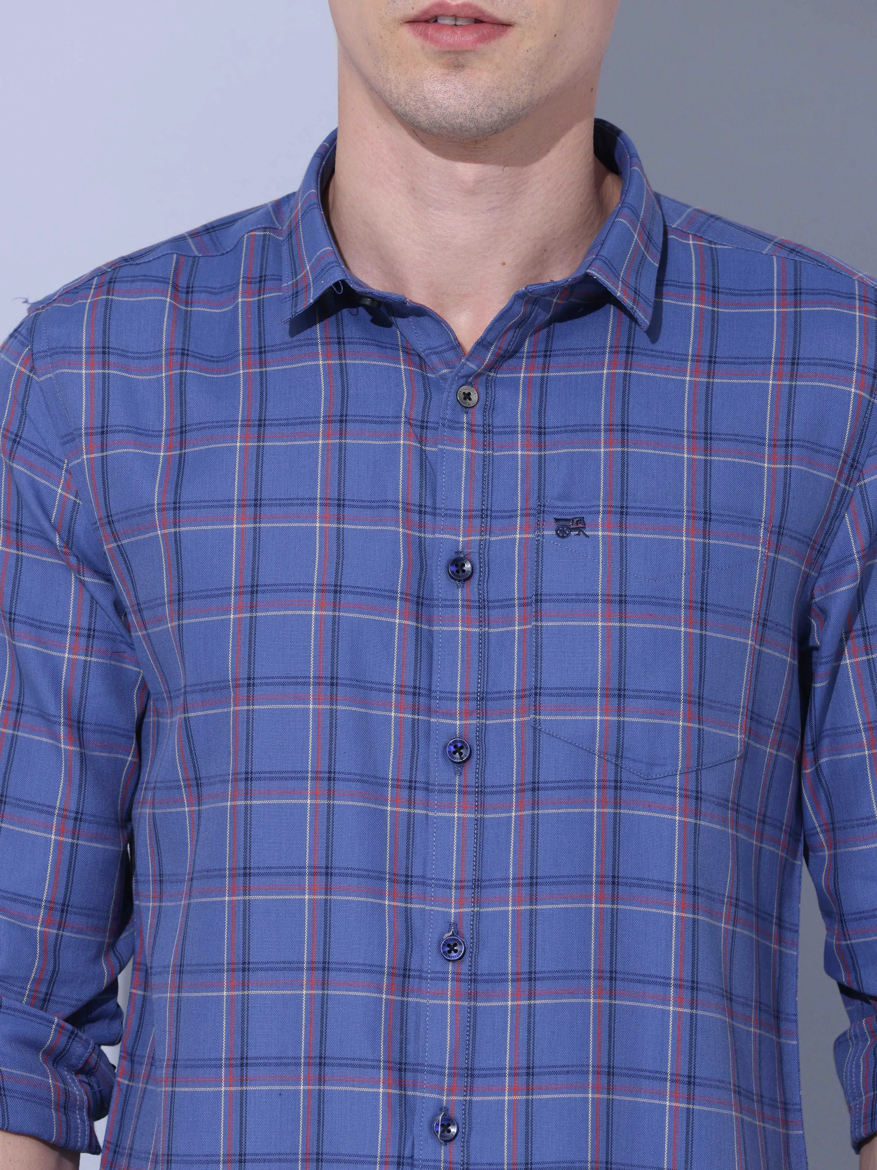 Blue Check Full Sleeve Casual Shirt