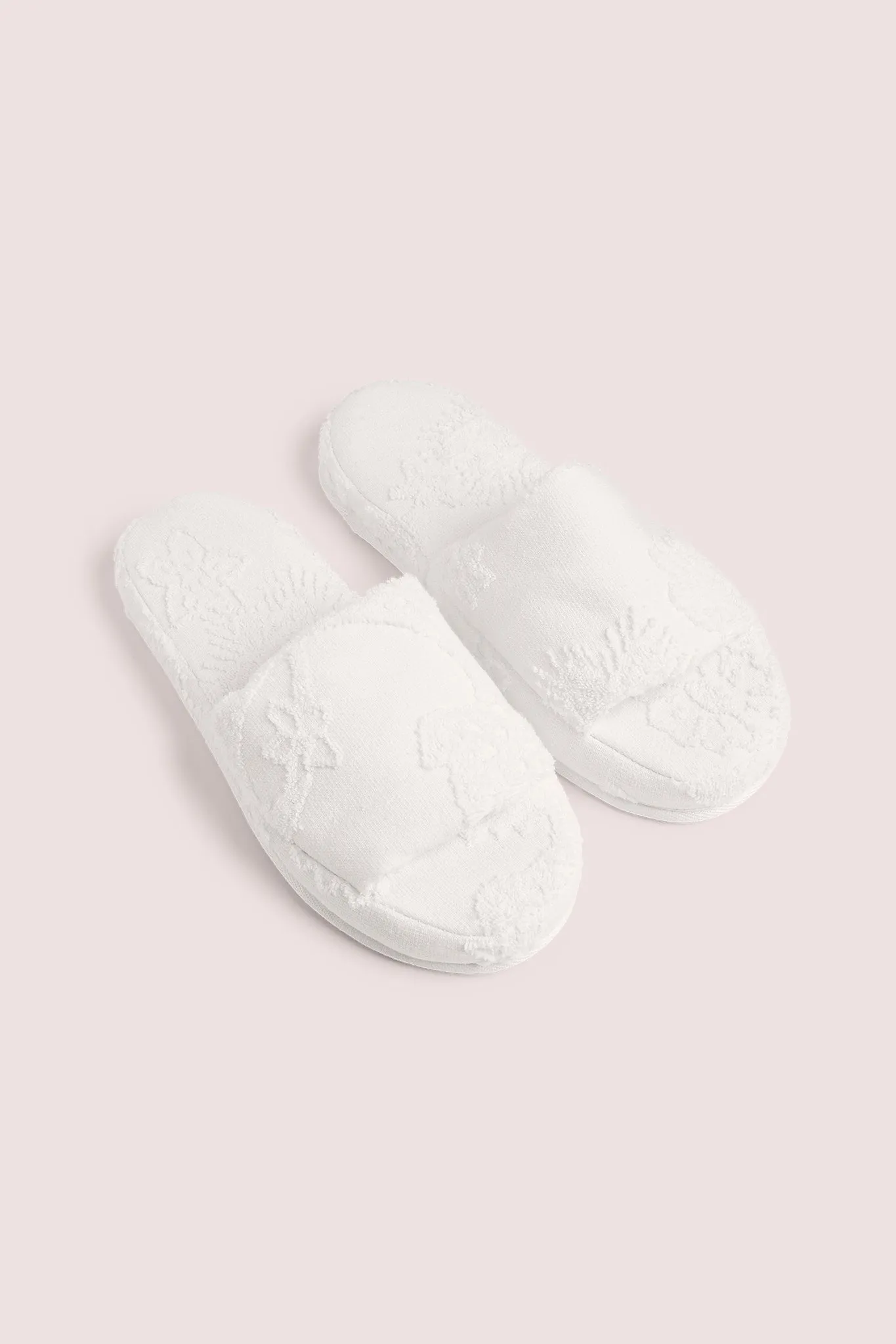 Bondi Towelling Slippers - White