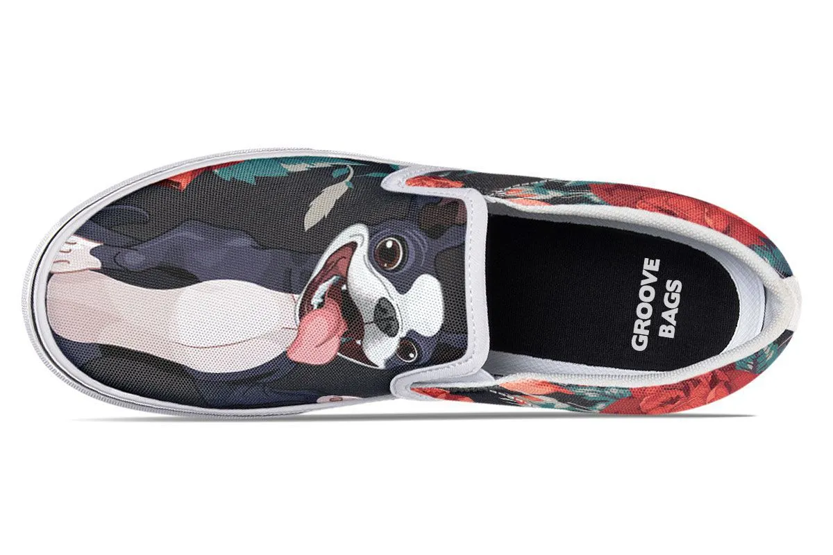 Boston Terrier Trick Slip-On Shoes