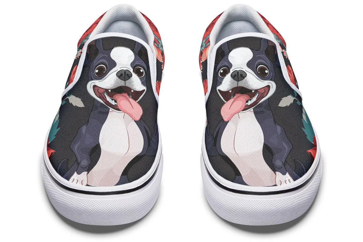 Boston Terrier Trick Slip-On Shoes