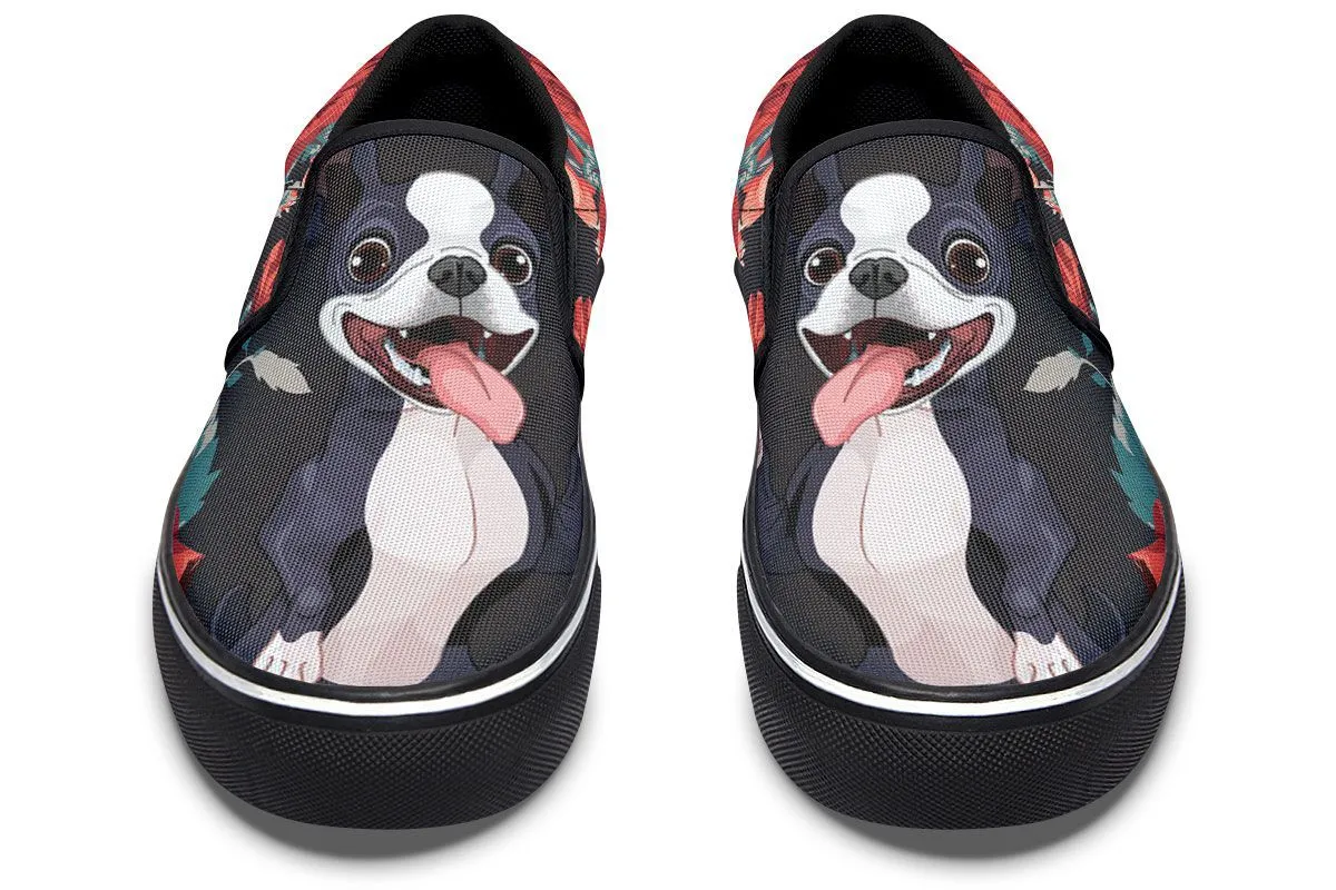 Boston Terrier Trick Slip-On Shoes