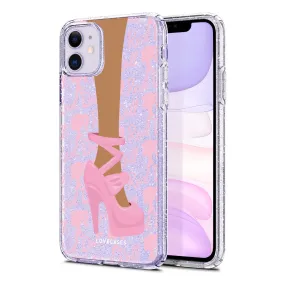 Brown Doll Shoe Glitter Phone Case