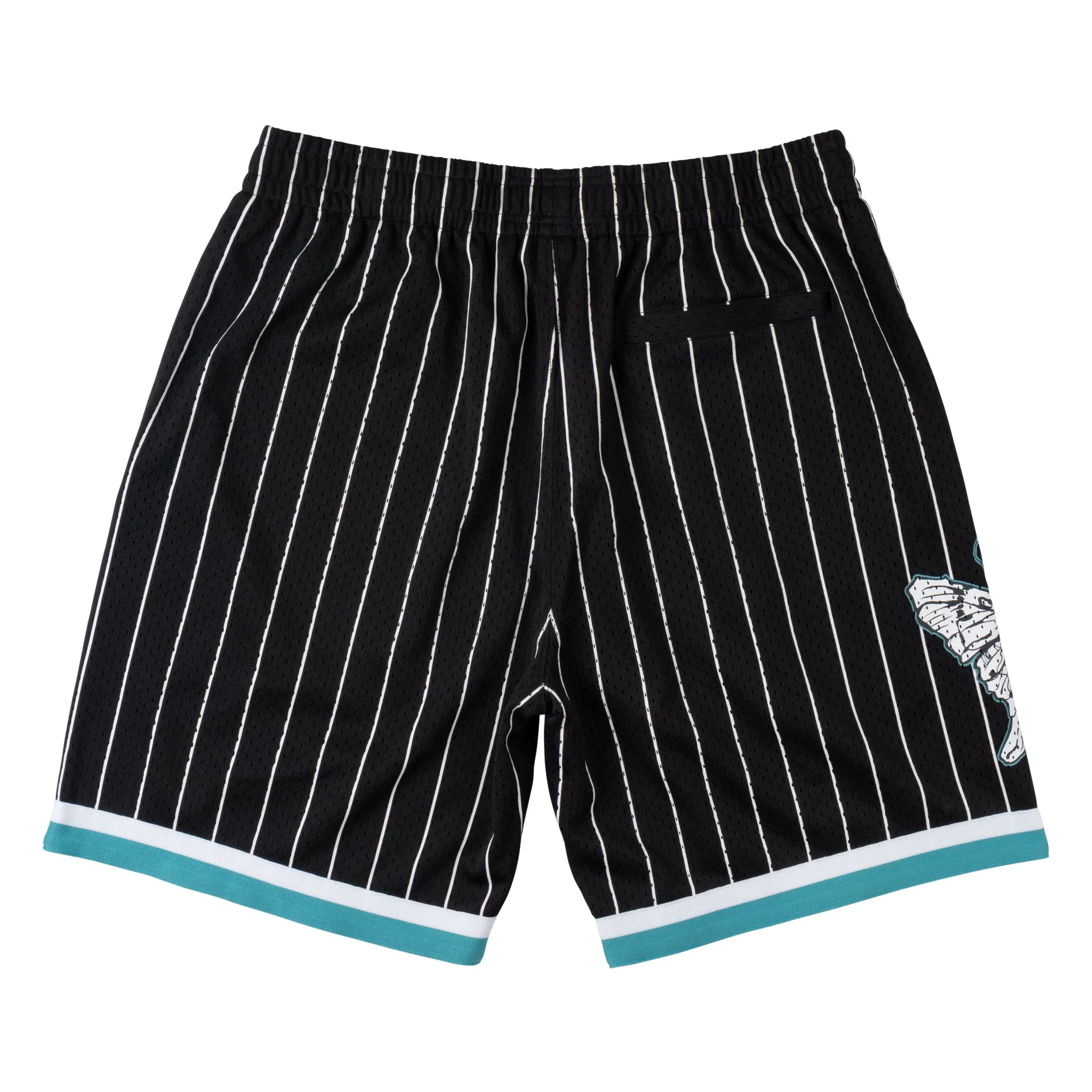 Butterfly Mesh Basketball Shorts - Black/Teal