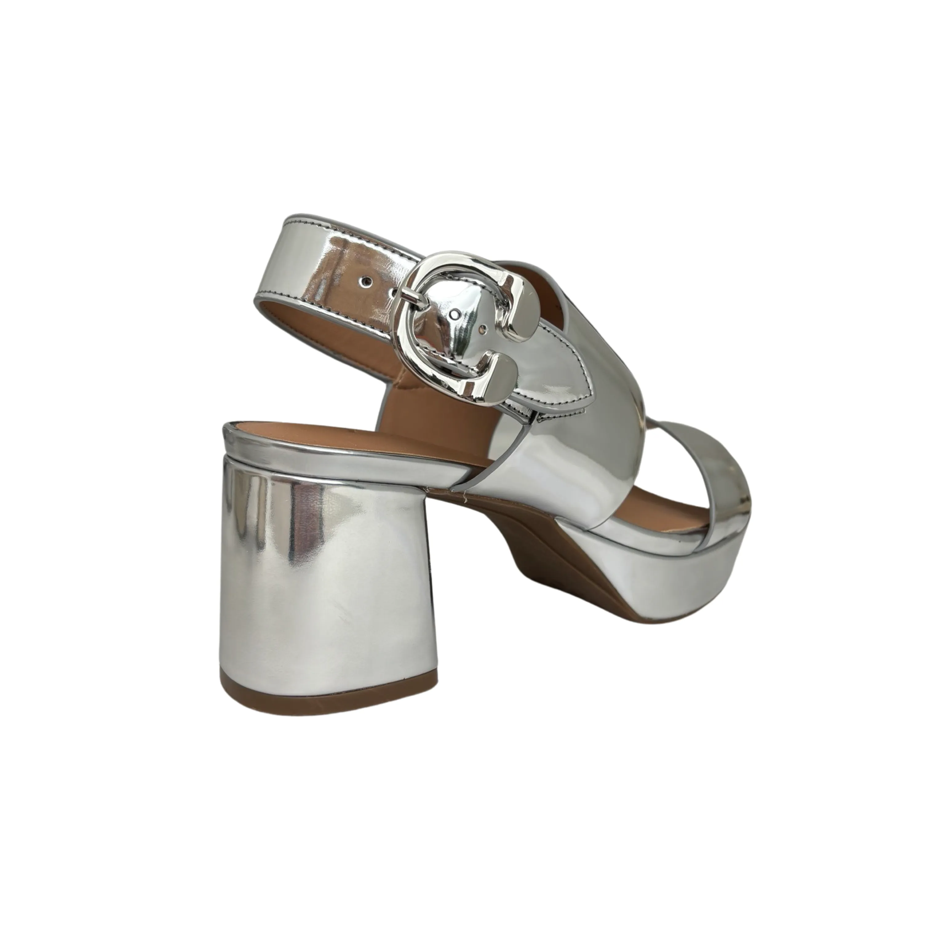 Camera Silver Metallic Sandal