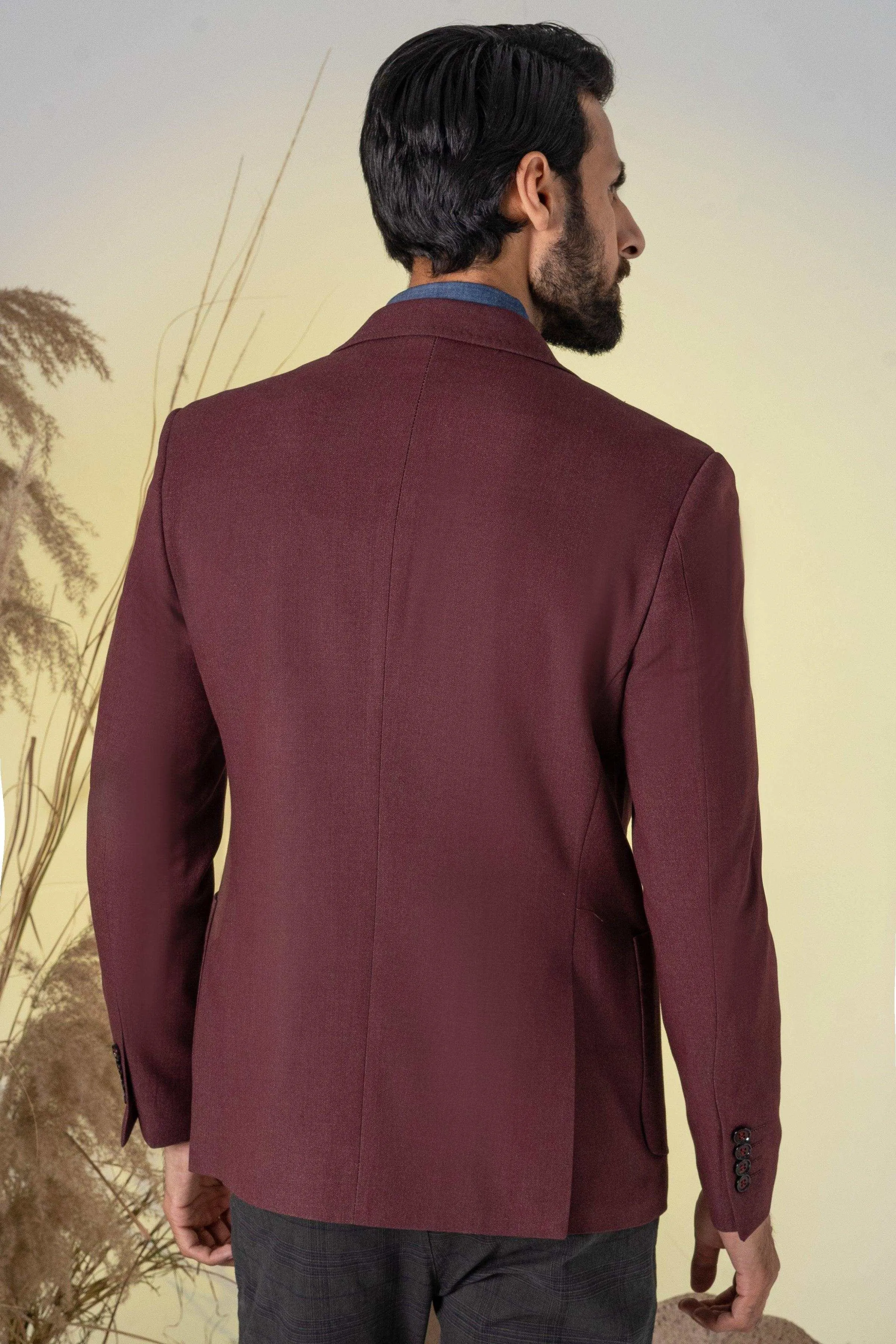 CASUAL COAT DULL MAROON