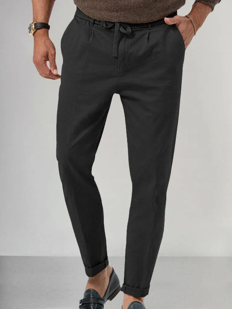 Casual Drawstring Straight Pants