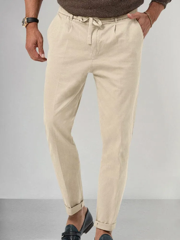 Casual Drawstring Straight Pants