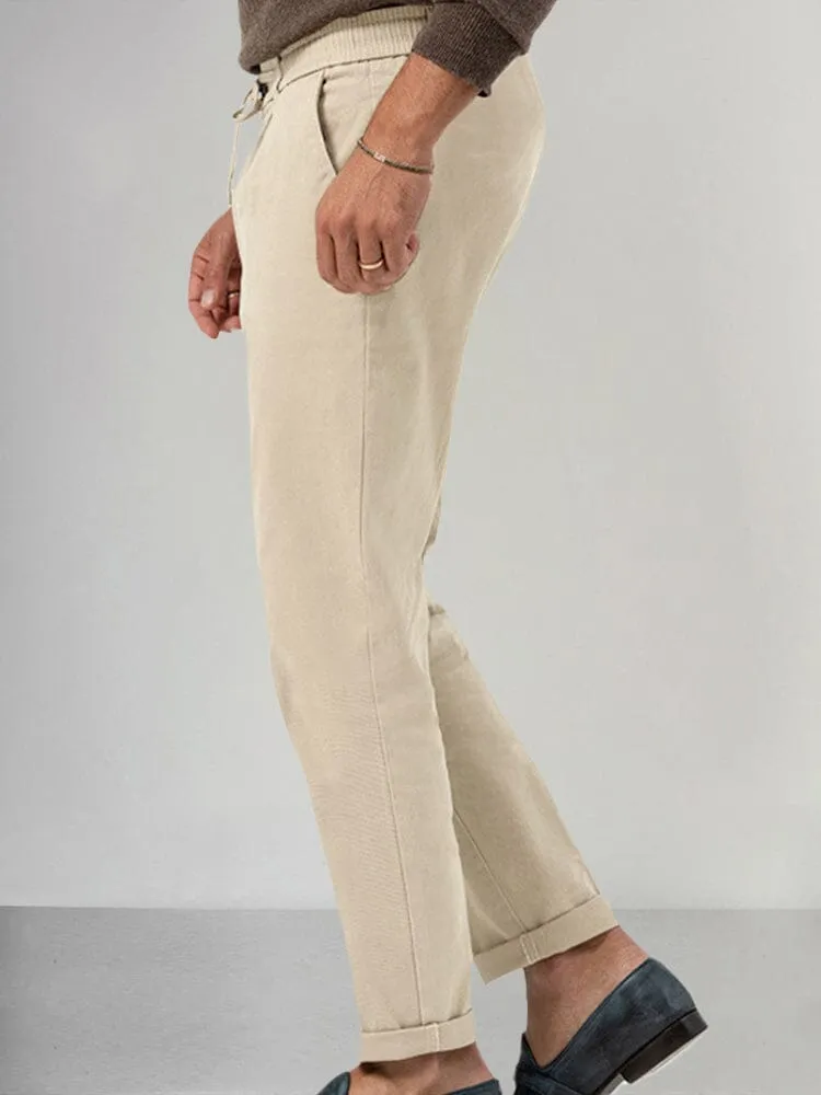 Casual Drawstring Straight Pants