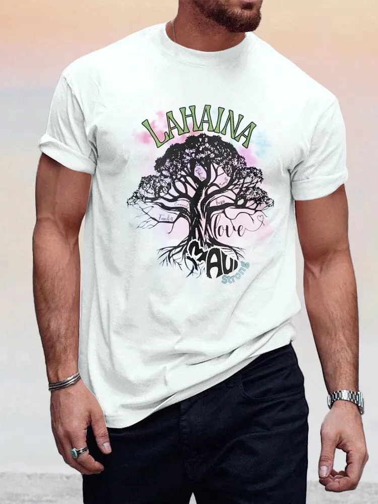 Casual Lahaina Graphic T-shirt