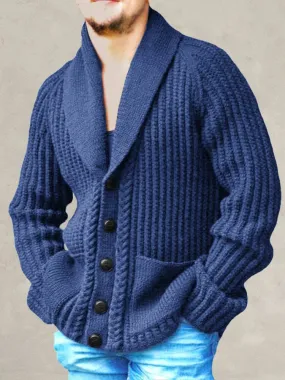 Casual Lapel Neck Sweater Coat