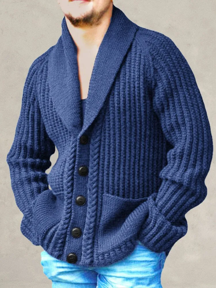 Casual Lapel Neck Sweater Coat