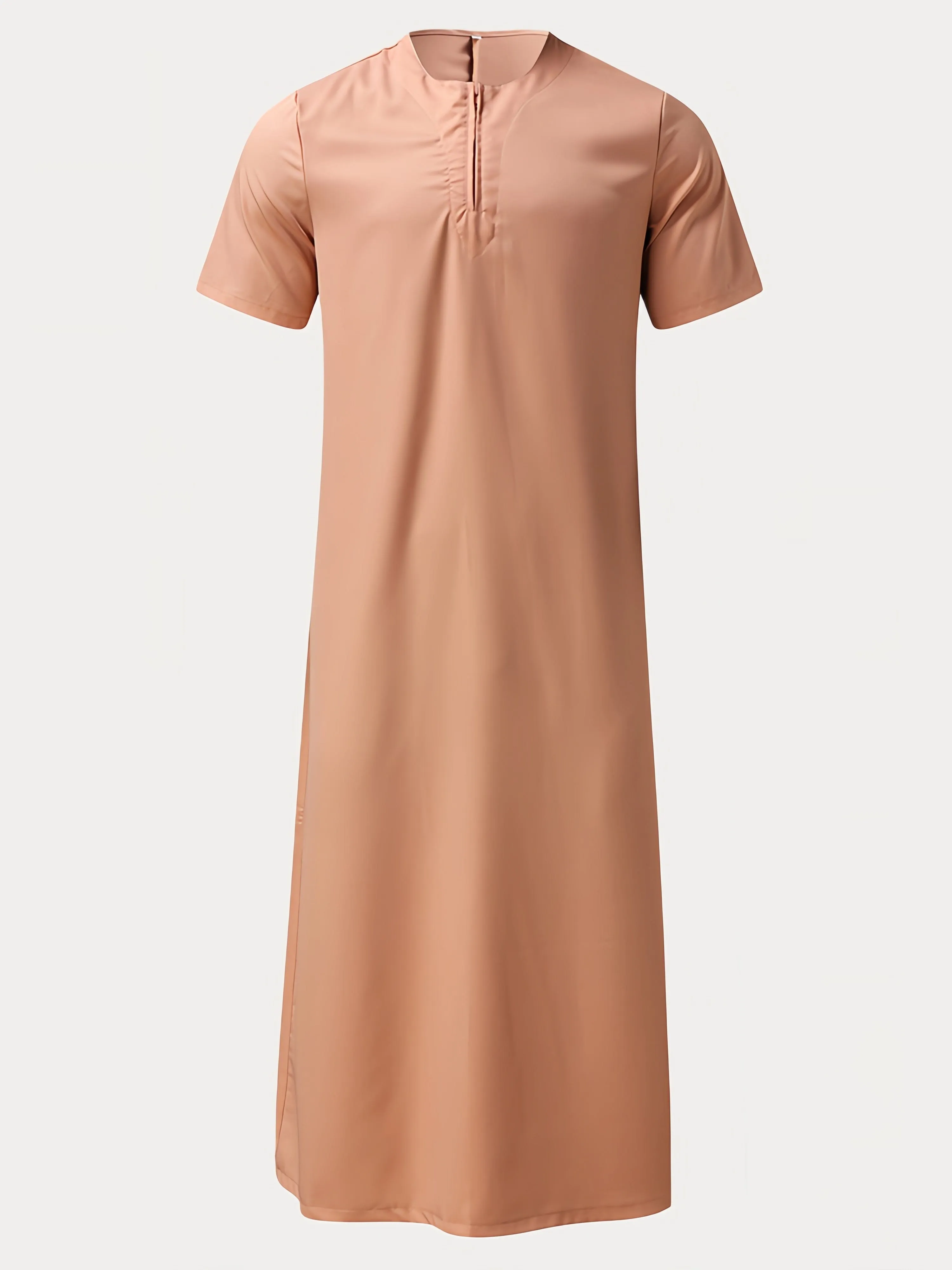 Casual Solid Color Short Sleeve Robe