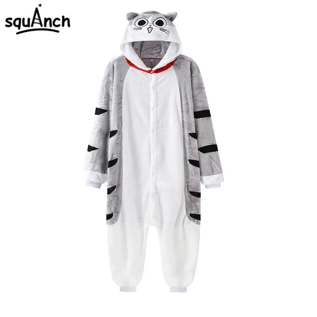 Cat Onesie With Slippers | Adult Size