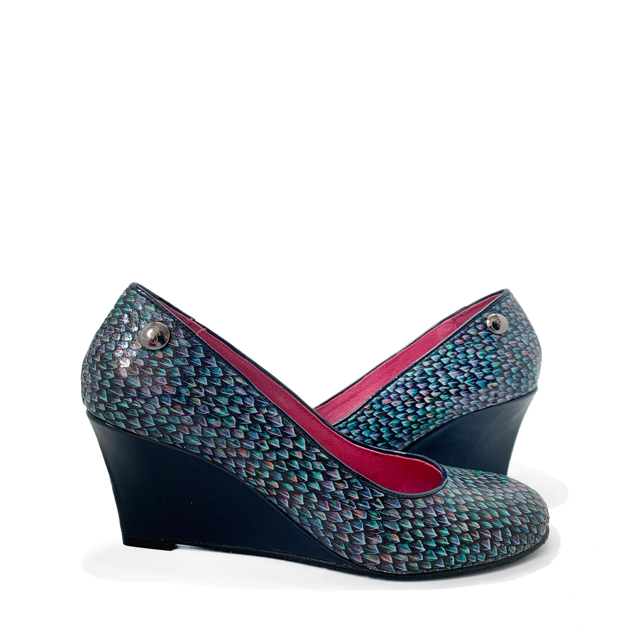 Chavalier-Blue multi wedge shoe