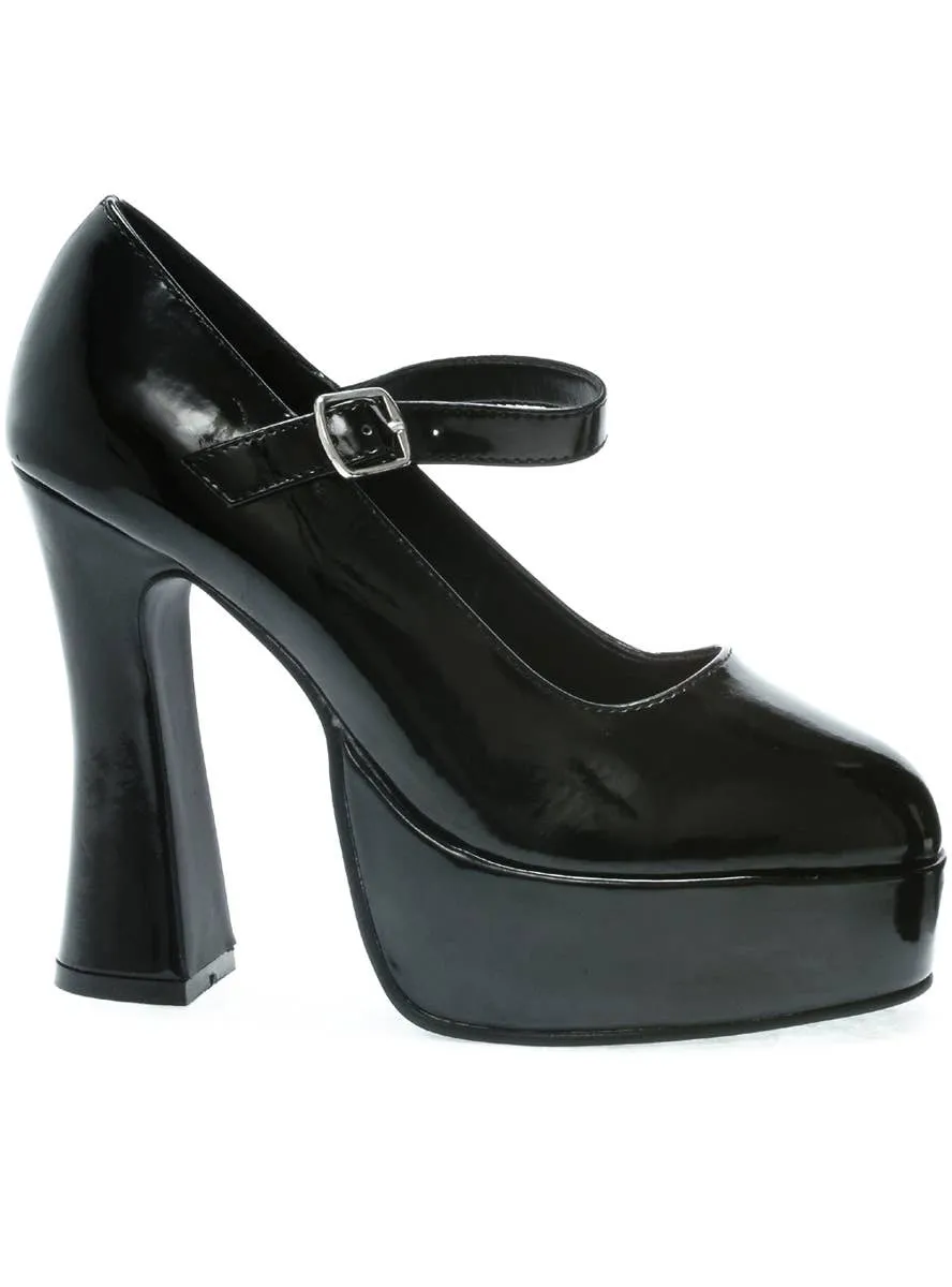 Chunky Heel Womens Black Mary Jane Costume Shoes