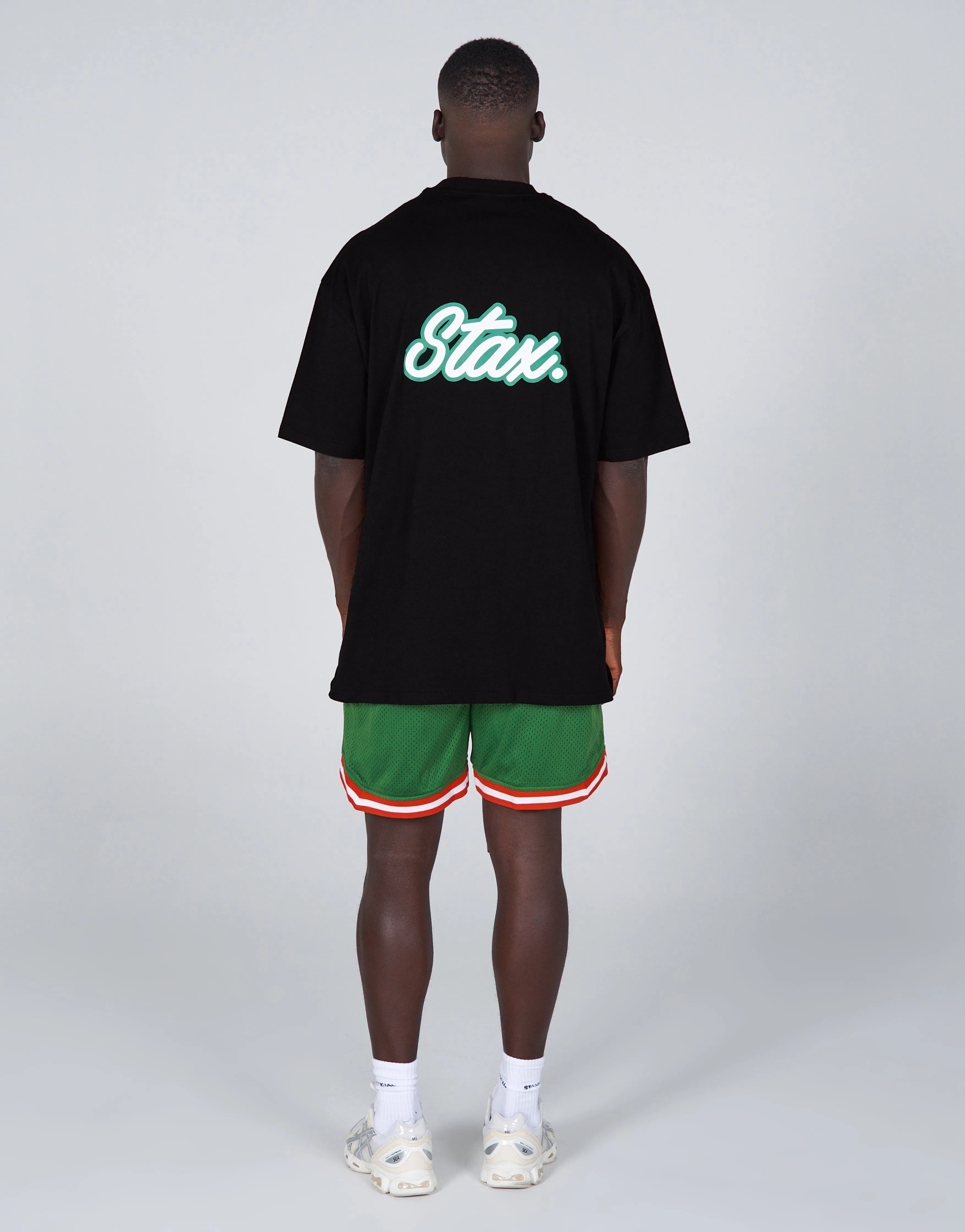 Court Drip Basketball Tee - Black & Green