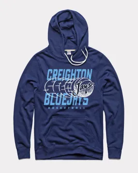 Creighton Trailing Basketball Navy Hoodie