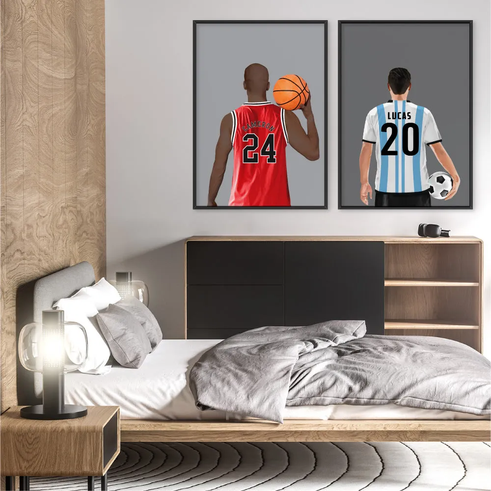 Custom Basketball Player -  Art Print