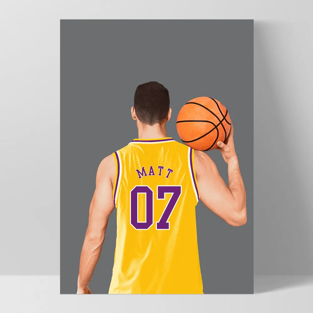 Custom Basketball Player -  Art Print