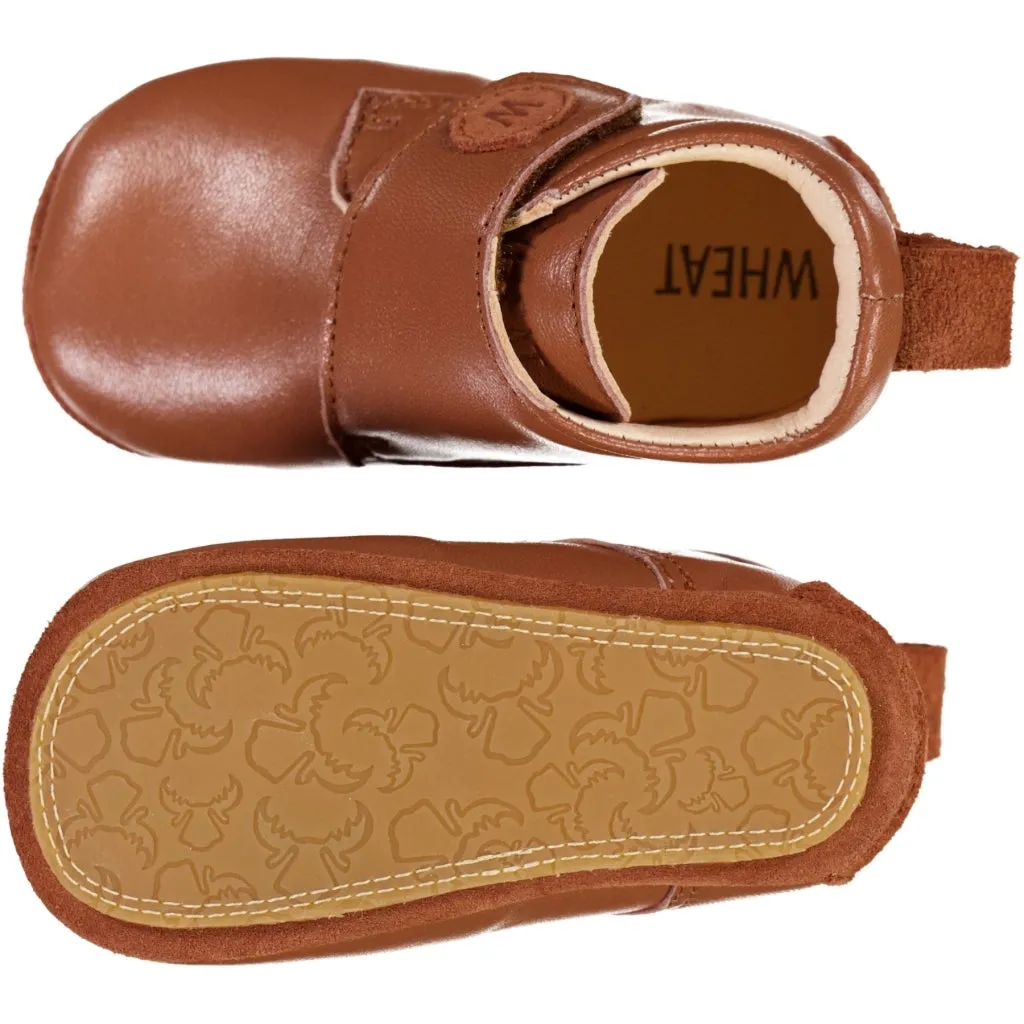 Dakota Leather Indoor Shoe - amber brown