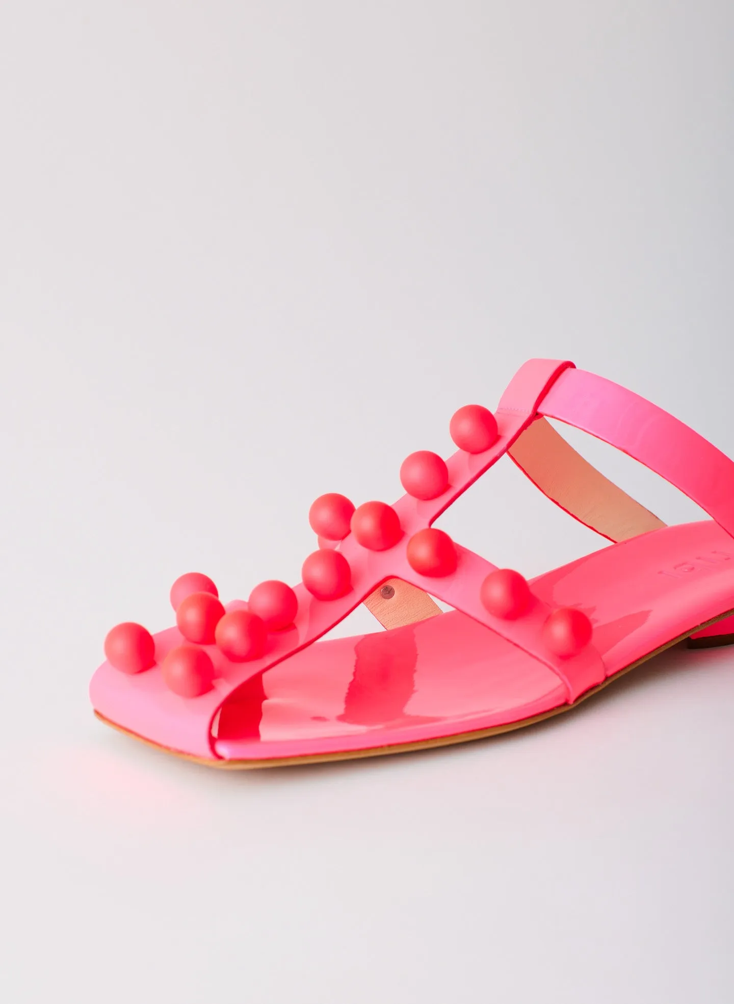 Dex Studded Neon Patent Sandal